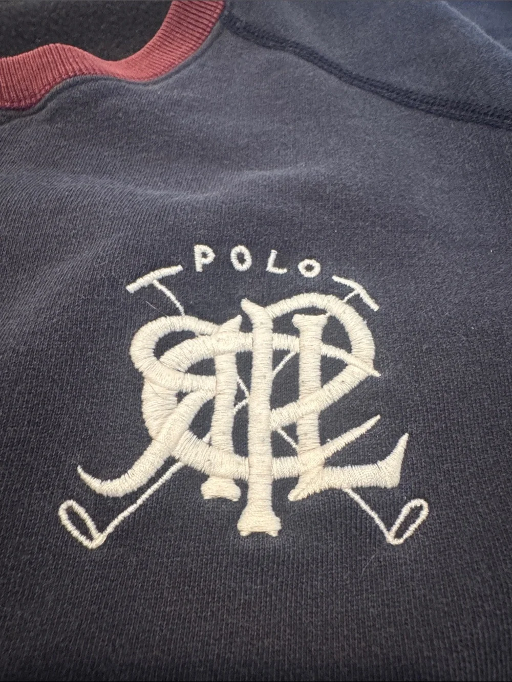 Vintage Polo Ralph Lauren OG Scribble Logo 90s Crewneck Sweatshirt